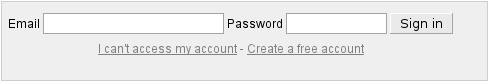 Form builder login screen