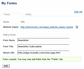Adding a form could not be more easy with FormSmarts Form Builder.