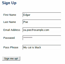 FormSmarts form handler signup screen.
