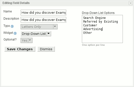Add fields to a form with FormSmarts Form Creator: the Field Details page