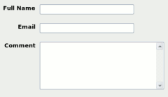 Form layout: question and input field aligned