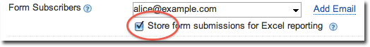 Store form responses in database