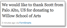 Online Donation Twitter