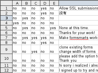 Export web form results to Excel