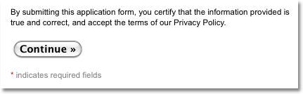 Web form with text block